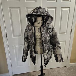 Burberry Gray Camouflage Bomber Jacket